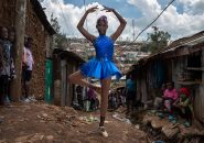Ballet Dancers in Nariobi's Kibera, the biggest slum in Africa and one of the biggest in the world.